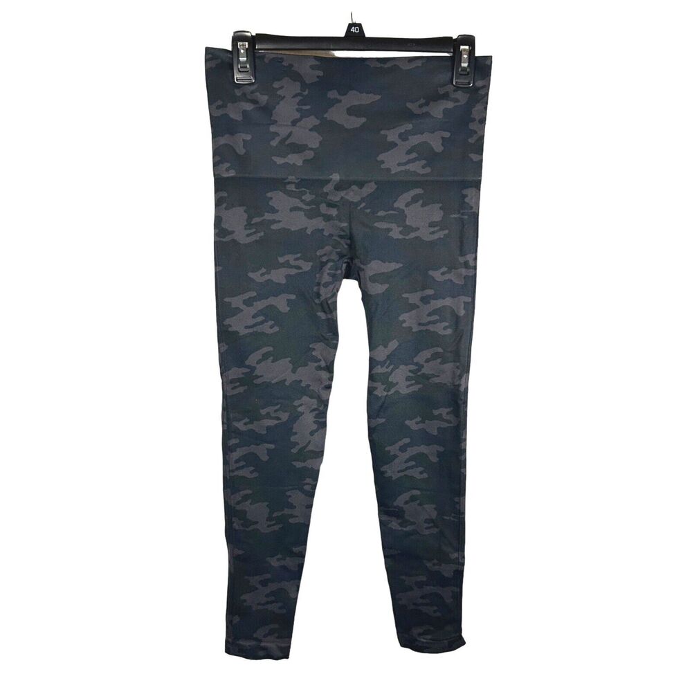 Spanx Pants Womens Size L Black Camo Leggings Look At Me Now Seamless Shapewear